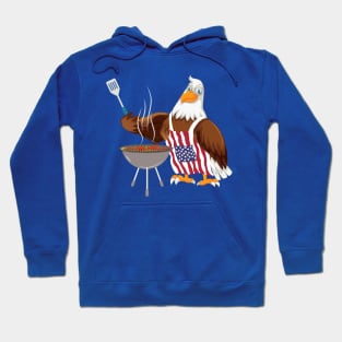 Bald Eagle 4th of July Grilling Hoodie